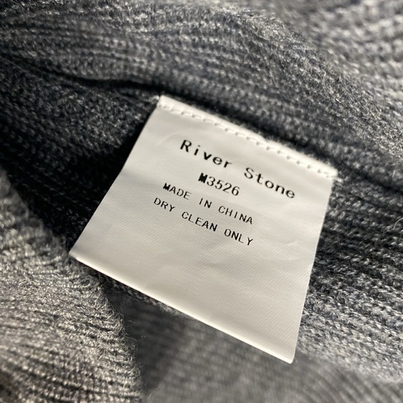 River Stone wool blend sweater XL ribbed soft heavy weight split side hems - Picture 10 of 11
